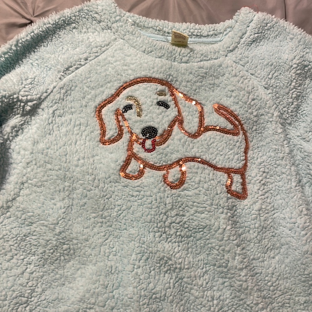 Dachshund sequin top